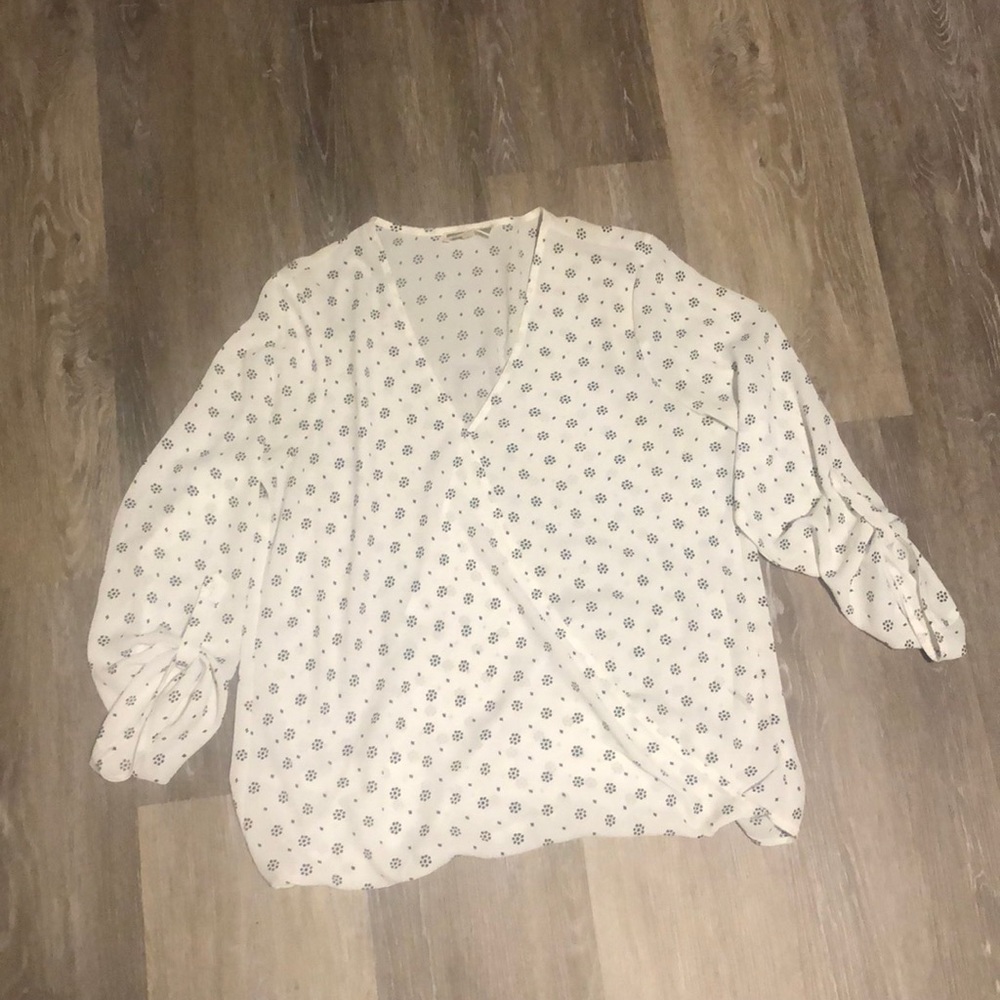 Pleione | medium quarter length sleeve work top